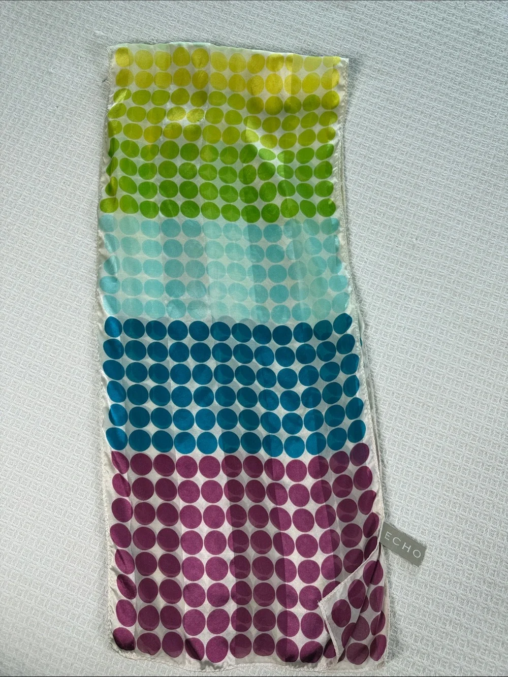 Echo colorful polka dot silk scarf